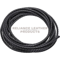Cordon en cuir tressé noir de 4 mm en gros, plaqué argent 925, pour la fabrication de bracelets à breloques en corde véritable de qualité supérieure, fournitures de bijoux DIY