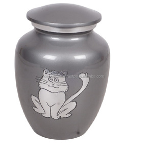 Blue Decor Cremation Urn Funeral Urn Decorative Metal Cremation Urn Durable with Polished Design at wholesale price - Product Image 4