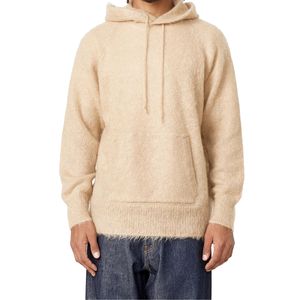 Sudadera con Capucha de Mohair Personalizada con Logotipo, Sudadera de Hombre con Mezcla de Lana y Mohair, 100% Algodón, Forro Polar Cálido para Invierno, Cierre de Cremallera, Corte Holgado, Todas las Tallas, Bordada - Product Image 2