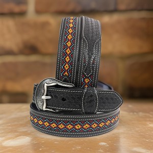 OEM/ODM Genuine Leather Western Cowboy <b>Belt</b> With Hand Carved/Hand Tooled Design Manufacturer - Product Image 3