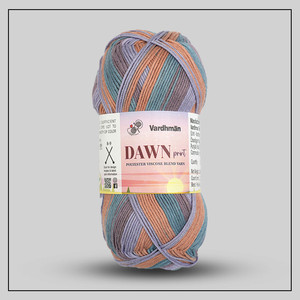 Fil à tricoter en coton teint bouclé épais pour crochet, fils à tricoter et à coudre faits en Inde - Product Image 4