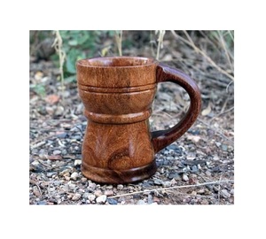 <b>Rustic</b> Wooden Mug Handmade Natural Solid <b>Wood</b> Coffee Cup Eco Friendly Drinkware for Tea Coffee Juice Use - Product Image 1