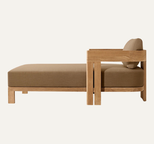 Juego de Sillas de Jardín de Madera de Teca para Hotel Amangiri con Cojines, Diseño Moderno y Minimalista para Playa y Piscina - Product Image 3