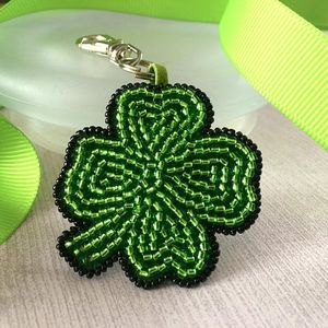 Contemporary Beaded Embroidery Keychain With Fashion Appeal Designer Seed Bead Keychain Featuring Intricate Beadwork - Product Image 4