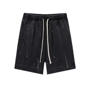 Pantalones cortos de hip-hop de alta calidad para hombre, con logo personalizado, de algodón, casuales de verano, OEM, con estampado personalizado. - Product Image 1