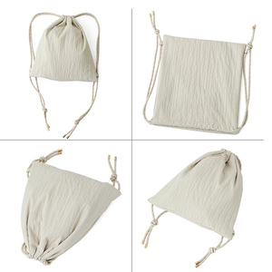 SHAGHAF SPORTS WEAR Custom white Microfiber <b>Drawstring</b> Backpack for Men Women | <b>Waterproof</b> Sports Gym <b>Bag</b> | Lightweight Travel - Product Image 4