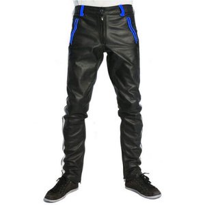 Pantalon Homme en Cuir de Vachette de Qualité Supérieure, Coupe Droite, Taille Moyenne, Décontracté, Respirant, Style Urbain, Fabrication en Usine, Faible MOQ, Vente en Gros - Product Image 2