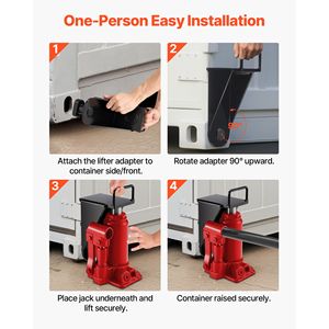 Set da 2 Pezzi: Sollevatore per Container con Maniglia a U Rinforzata, Resistente a Sole e Pioggia, per Stoccaggio e Livellamento - Product Image 3