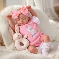 Poupée Bébé Reborn réaliste de 17 pouces, modèle Babeside Peach, nouveau-né fille, corps en tissu souple, mini jouet en vinyle, vente en gros d'usine