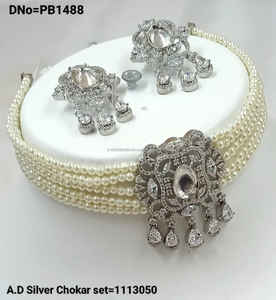 Classic American Diamond Bridal Jewelry Set Two-Piece <b>Necklace</b> <b>and</b> <b>Earrings</b> for Wedding Fashionable Classic Style - Product Image 4