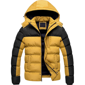 <b>Men's</b> Unisex Hooded Puffer <b>Jacket</b> Winter Breathable Waterproof Windproof Eco-Friendly Customizable High Quality Front - Product Image 1