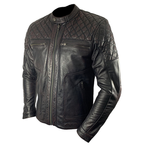 Custom Genuine Leather Biker <b>Jacket</b> Mens <b>Vintage</b> Moto <b>Racing</b> Coat Wholesale Waterproof Breathable Eco-Friendly Winter - Product Image 2