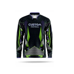 Camiseta de Fútbol Sublimada Personalizada para Hombre, con Cuello Alto, Manga Larga, Poliéster, Ajuste Atlético, Transpirable, para Todas las Temporadas - Product Image 5