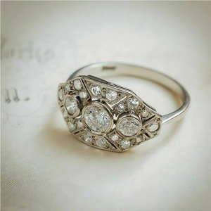1 CT Moissanite Vintage Art Deco <b>Emerald</b> Cut Engagement <b>Ring</b> Rhodium Plated Sterling <b>Silver</b> Prong Setting Gift for Wedding - Product Image 2