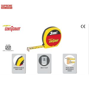 Ruban à mesurer métrique de haute précision 3m avec étui incassable Clip de ceinture en option pour usage industriel Rénovation et menuiserie - Product Image 5