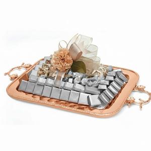 Bandeja de Servir Chocolates con Acabado en Cobre de Diseño Vintage, Juego de Regalo de Chocolates, Bandeja Premium para Servir Dulces de Boda, Plato para Chocolates - Product Image 1