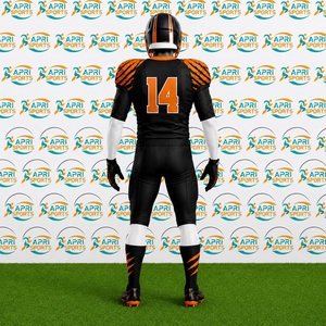Uniforme de football américain le plus vendu, vêtements de rue, vêtements d'entraînement à manches courtes, 100% polyester, meilleur style, uniforme de football à col en V - Product Image 4