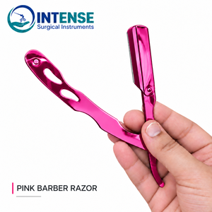 Rasoir professionnel pliable pour la coupe de cheveux, rasoir droit de barbier avec support de lame remplaçable, vente en gros - Product Image 1