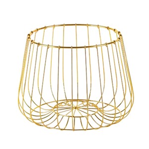 Exclusive Gold <b>Wire</b> Fruit <b>Basket</b> <b>for</b> Kitchen Countertop Luxury Metal <b>Wire</b> Fruit Bowl & Iron <b>Storage</b> Organizer Decorative Table - Product Image 1
