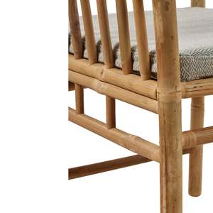 Wholesale Bamboo Garden Chair Natural Outdoor Indoor Seating with Cushion Durable Comfortable Design Furniture OEM ODM - Product Image 6