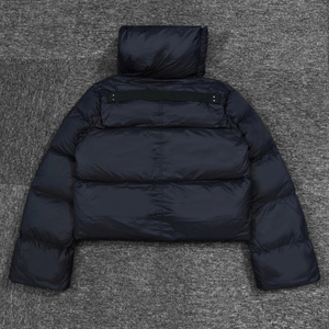 Custom Design Big Stand Collar Bubble <b>Ladies</b> <b>Lightweight</b> Down Puffer <b>Jacket</b> Plain Blank Cropped Puffer <b>Jacket</b> Women - Product Image 3