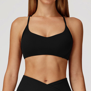 Top Deportivo de Yoga para Mujer con Contraste de Color, Sujetador Deportivo Push-Up, Tirantes Convertibles, Elástico, Transpirable, Antichoque, para Fitness - Product Image 6