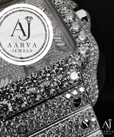 Montre mécanique pour femme AARVA JEWELS avec incrustation de diamants, acier inoxydable, cadran carré, bracelet de 20 mm, bracelet analogique de 30 mm, fermoir de luxe