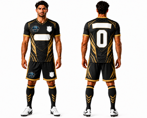 Ensemble d'uniformes de football pour équipes d'élite, tissu anti-humidité, design imprimé court, coupe athlétique moderne, couleurs personnalisables – Vente chaude - Product Image 1