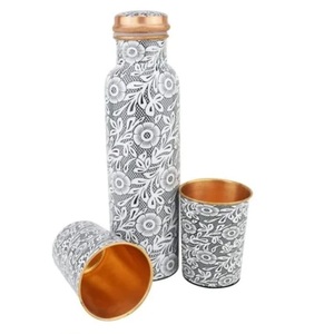 Top Quality Metal <b>Copper</b> <b>Bottle</b> With Enamel Finishing Water <b>Bottle</b> For Home Gym <b>Bottle</b> Luxury Design <b>Drink</b> Ware Water <b>Bottle</b> - Product Image 5