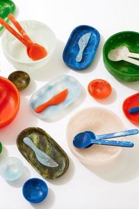 DINNER HANDMADE RESIN SALAD <b>SPOON</b> Servers Decorative <b>Serving</b> <b>Spoons</b> Set Salad Mixing Dinner Fork <b>Spoon</b> Handle Salad - Product Image 2