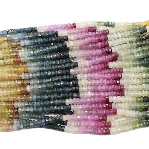 Cuentas Redondas Facetadas de Zafiro Multicolor Natural de 4MM, Cuentas de Zafiro Multicolor, Cuentas de Piedras Preciosas Arcoíris para Hacer Joyas y Collares - Product Image 5