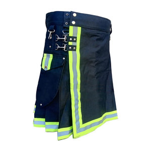 Kilt en coton colorblock pour femme avec bretelles croisées et poches, coupe classique, style européen - Product Image 6