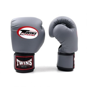 Gants de boxe personnalisés TWINS à impression numérique grise, qualité supérieure, cuir de vachette véritable, fermeture auto-agrippante - Product Image 2