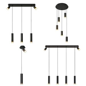 Lampadario a sospensione Angelina a 6 luci nero opaco per isola cucina, lampada a sospensione elegante (lampadina non inclusa) - Product Image 3