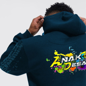 Sudadera con Capucha Negra para Hombre, Impresión por Sublimación, Corte Regular, 100% Algodón, Transpirable, Ropa Casual de Invierno, Bolsillo de Forro Polar, Ecológica - Product Image 2