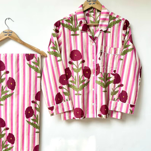 Conjunto de Pijama Coordinado con Estampado Animal para Mujer de Naaz Textile, Camisón de Algodón Suave y Transpirable para Verano - Product Image 1