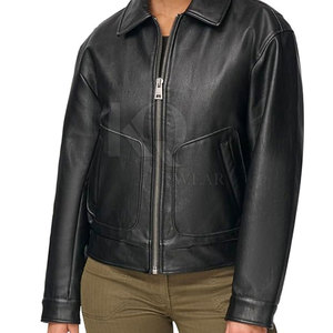 Chaqueta de Cuero Elegante para Mujer, Diseño Transpirable de Punto, Impermeable, Ecológica, Moderna, Cálida, para Uso Casual al Aire Libre - Product Image 6