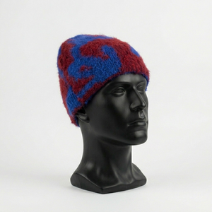 Bonnet en mohair tricoté personnalisé OEM & ODM avec logo pour homme – Chaud, confortable et idéal pour le sport et les activités de plein air - Product Image 1
