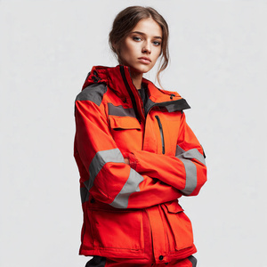 High Visibility Heavy Duty Workwear <b>Jackets</b> Ladies Autumn Winter <b>Construction</b> Worker <b>Jacket</b> Women - Product Image 1