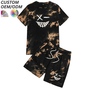 Conjuntos de Camisetas de Cuello Redondo para Hombre, Tejidas, Transpirables, Estilo Urbano, de Algodón Casual para Verano, con Logotipo Personalizado Impreso en Serigrafía, OEM - Product Image 5