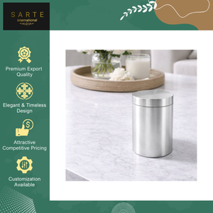 Nuevo Stock, Lata de Té de Lujo de 150 ml, Hecha a Mano, Ecológica, Duradera, Moderna, de Latón Dorado/Plateado, en Caja - Product Image 4