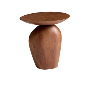Modern Round <b>Wood</b> <b>Coffee</b> <b>Table</b> Midcentury Design Solid <b>Wood</b> Living Room Furniture Accent Side <b>Table</b> Lounge or Reading Corner - Product Image 5