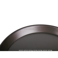 Plaque à pizza ronde en alliage d'aluminium noir ATLAS STAR, 11 pouces, anodisée dure, plaque de cuisson, sans danger pour les aliments, réutilisable