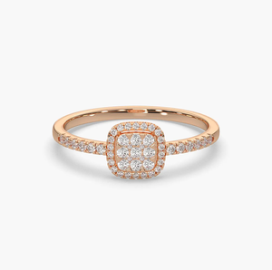 Classic 14KT Gold Natural Vintage Brilliant Cut Filled Diamond IGI Certified Engagement Wedding <b>Ring</b> Fine Jewelry Gift Women - Product Image 2