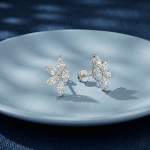 ต่างหูเพชรเลี้ยงในห้องปฏิบัติการ 0.60 กะรัต ทรงมาร์คีส์ ทอง 14K น้ำหนักเบา ดีไซน์โดดเด่น แฟชั่นทันสมัย ขายส่ง - Product Image 1