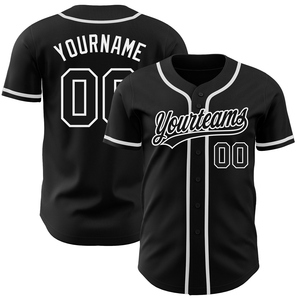 Camiseta de Béisbol Personalizada al por Mayor de Alta Calidad, la Más Vendida, Blanca y Negra con Detalles en Oro Viejo, Auténtica y a la Moda - Product Image 6