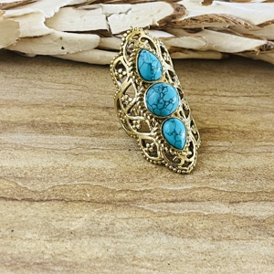 Hot Selling Peacock Boho Brass <b>Ring</b> Women 18k Gold Plated Bird <b>Statement</b> Dainty Minimal Jewelry Wholesale/OEM/ODM Bohemian - Product Image 5