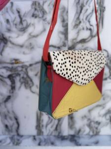 กระเป๋าหนังลายสัตว์หลากสีสันสไตล์ตะวันตก กระเป๋าหลากสีสำหรับผู้หญิง ขายดี กระเป๋าหนังรีไซเคิลสะพายข้างอเนกประสงค์ - Product Image 2