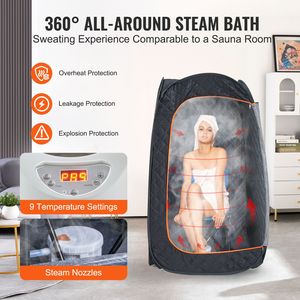 Sauna de Vapor Terapéutica Portátil Compacta de 1200 Vatios para el Hogar con Manta, Silla y Bolsa de Almacenamiento, Beneficios para la Desintoxicación - Product Image 3