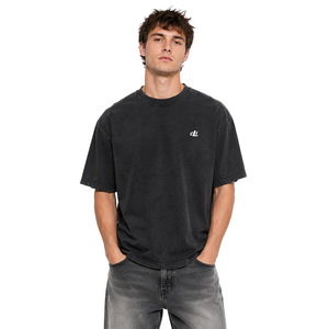 Washed Black Oversized Cotton T-<b>shirt</b> Casual Drop Shoulder Soft Breathable Edgy Streetwear Custom Logo Men's <b>shirts</b> OEM Supplier - Product Image 1